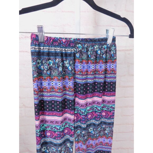 Colorful Boho Patterned Stretch Leggings Size S Womens Elastic Waist - Picture 8 of 9